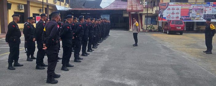 Polres P.Siantar Sambut Personel BKO Sat Brimob Poldasu
