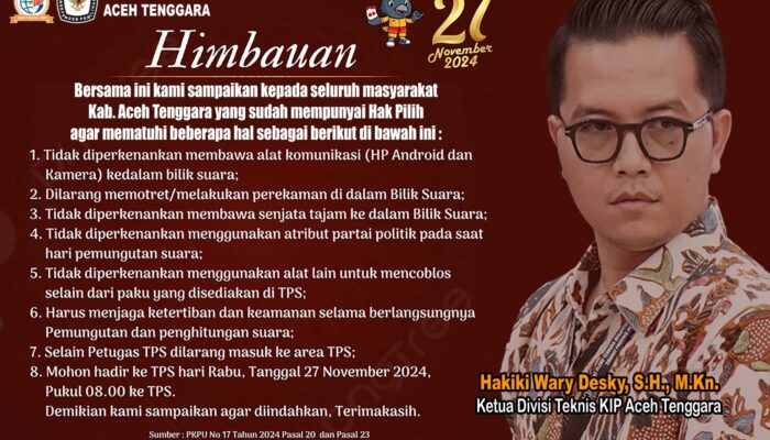 KIP Agara Imbau Pemilih Tidak Bawa Alat Perekam Ke Bilik Suara