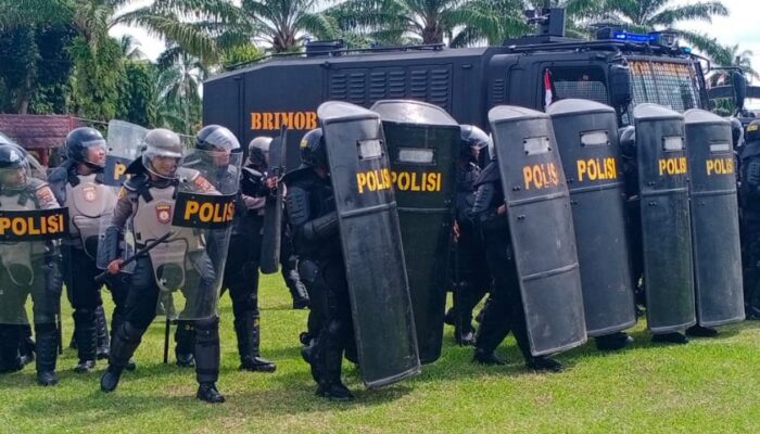 Samapta Polres P. Siantar Ikut Latihan Dalmas