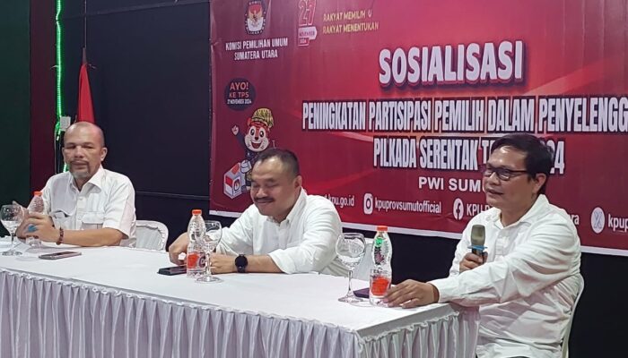 PWI Dan KPU Sumut Gelar Sosialisasi Peningkatan Partisipasi Pemilu