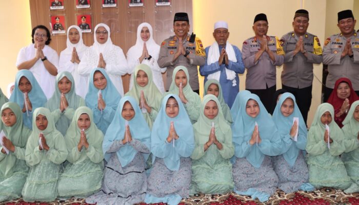 Bersama Anak Yatim, Polres P. Siantar Doa Bersama Pilkada Damai