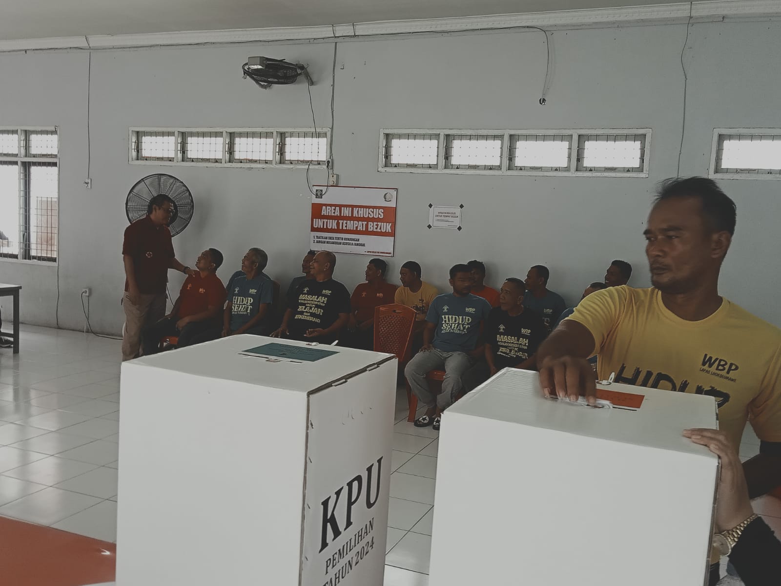 521 Napi LP Lhokseumawe Nyoblos Dengan Tertib Dan Aman