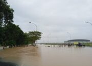 Jalan Arteri Menuju Bandara Kualanamu Terendam Banjir