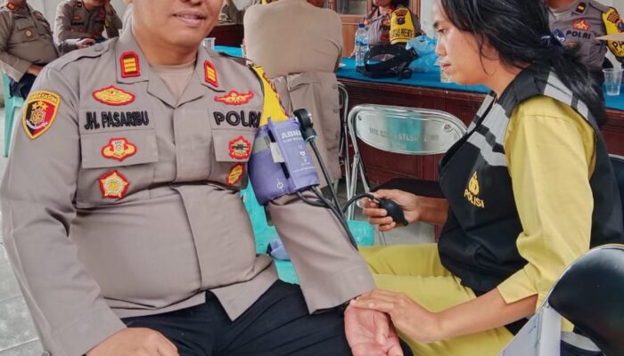 Pasca Pemungutan Suara, Sie Dokkes Polres P. Siantar Cek Kesehatan Personel