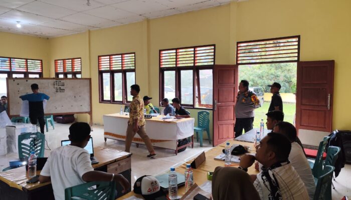 Kapolres Palas Pantau Rekapitulasi Perolehan Suara Di Kecamatan