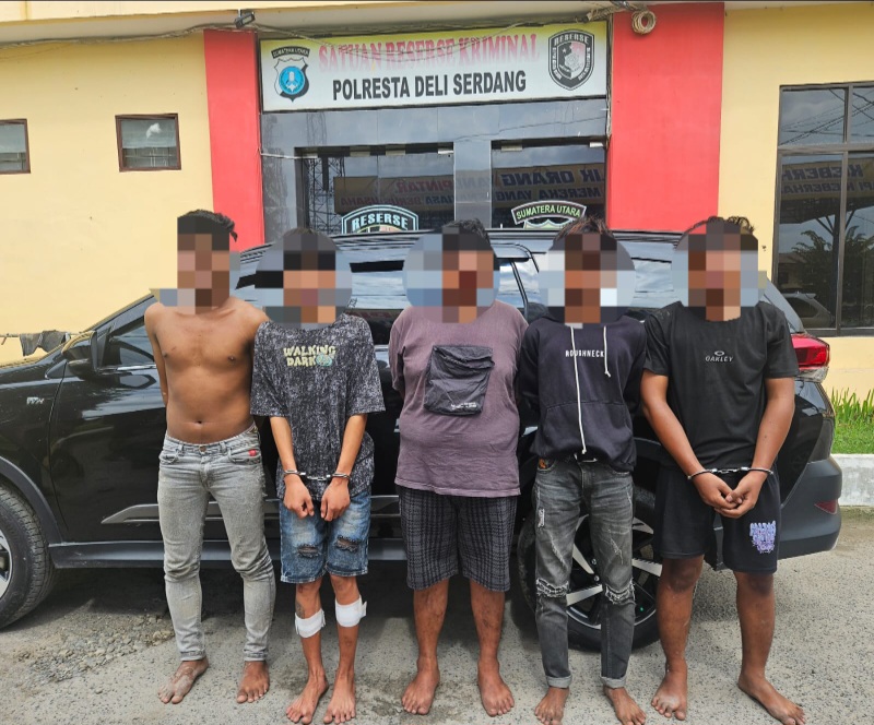5 Begal Di Jalan Arteri Sultan Serdang Ditangkap, 1 Ditembak