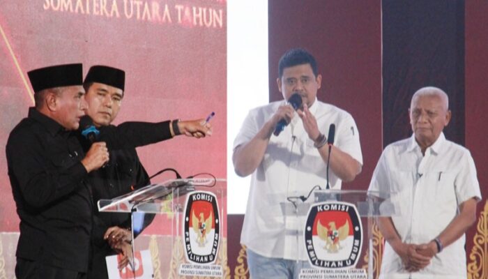 Paslon Gubsu/Wagubsu 1 Dan 2 Saling Sindir Di Debat Publik Kedua