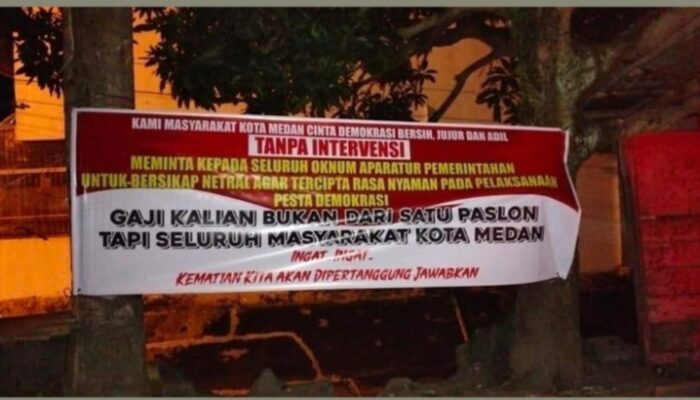 Spanduk Minta ASN Netral Bertebaran Di Kota Medan