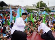 Kampanye Akbar, Ribuan Relawan 02 Tumpah Ruah Padati Lapangan Sejati Medan