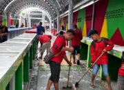 Jelang Diresmikan, PUD Pasar Medan Gotong Royong di Pasar Akik