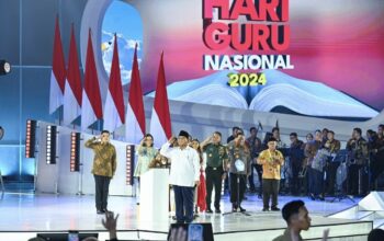 Hadiri Puncak HGN 2024, Presiden Prabowo Umumkan Tunjangan Sertifikasi Guru