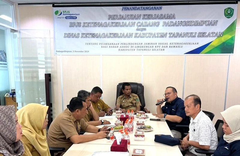 BPJS Ketenagakerjaan Dan Disnaker Tapsel Jalin Kerja Sama BPJS Ketenagakerjaan Dan Disnaker Tapsel Jalin Kerja Sama