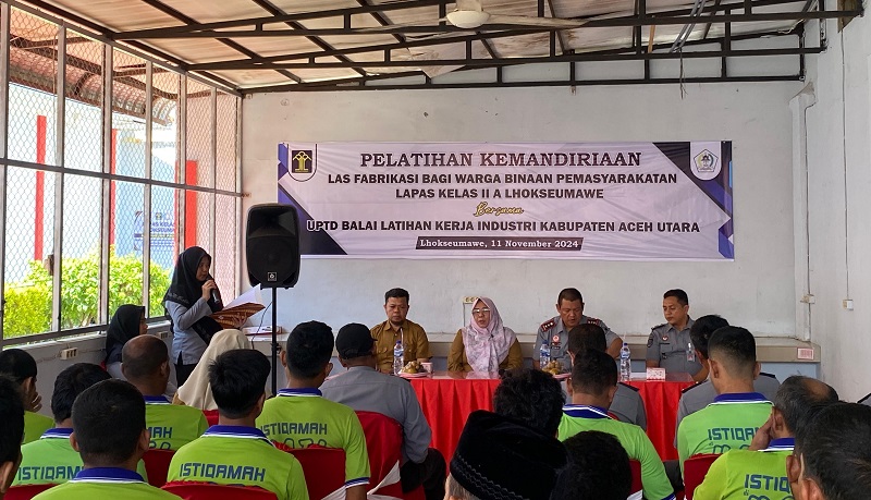 Tingkatkan Kualitas Hidup, Puluhan Napi LP Lhokseumawe Dilatih Las Pabrikasi Tingkatkan Kualitas Hidup, Puluhan Napi LP Lhokseumawe Dilatih Las Pabrikasi