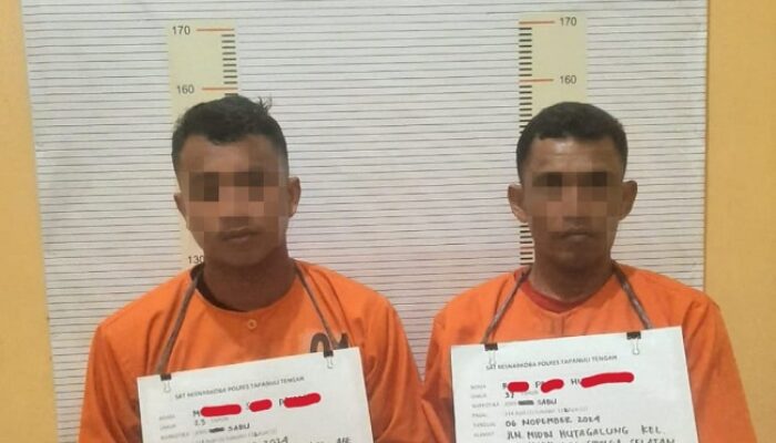 Polres Tapteng Amankan 2 Nelayan Terduga Pengedar Sabu