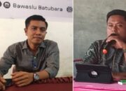 KETUA Badan Pengawas Pemilihan Umum (Bawaslu) Kabupaten Batubara M Amin Lubis dan Divisi Hukum/Pengawasan KPU Kabupaten Batubara Burhan.Waspada/Iwan Has