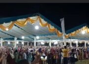 Paslon SAH saat kampanye terbuka di Desa Kute Seri Kecamatan Bambel, pada Minggu (3/11) malam, dihadiri ribuan massa. Waspada/Seh Muhammad Amin
