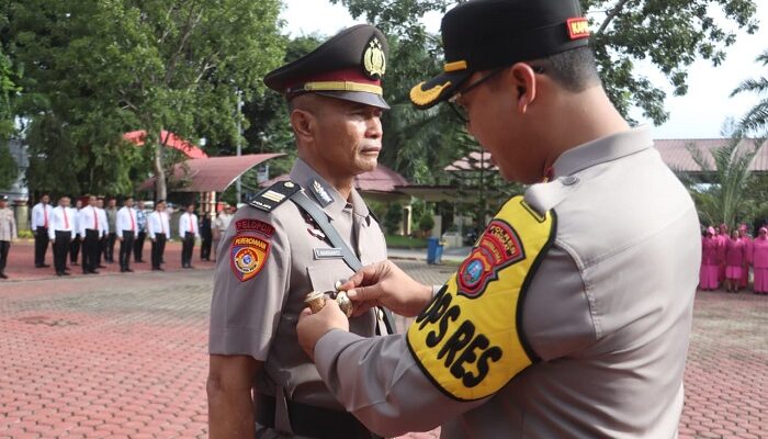 Sertijab Kabag Ren Dan Pelepasan Purna Tugas Personel Polres Langkat Khidmat