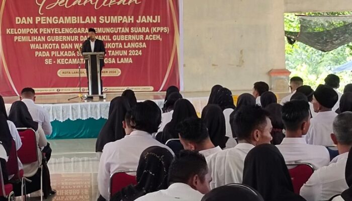KIP Langsa Lantik1.722 Petugas KPPS
