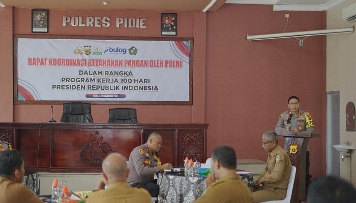 Polres Pidie Gelar Rakor Dukung Ketahanan Pangan, Fokus Pengembangan