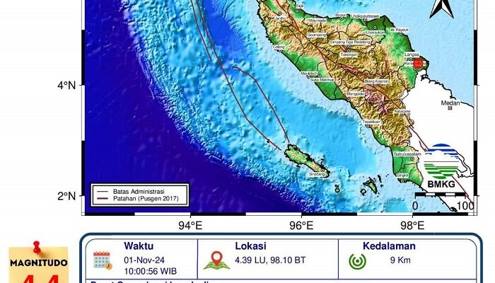 Gempa Aceh Tamiang Tidak Timbulkan Korban