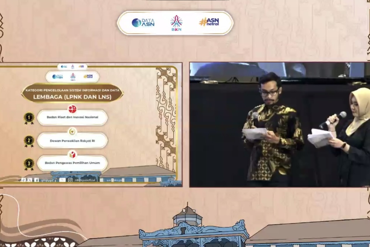 DPR RI Raih Penghargaan Terbaik Kedua Dalam Pengelolaan Sistem Informasi Dan Data Lembaga