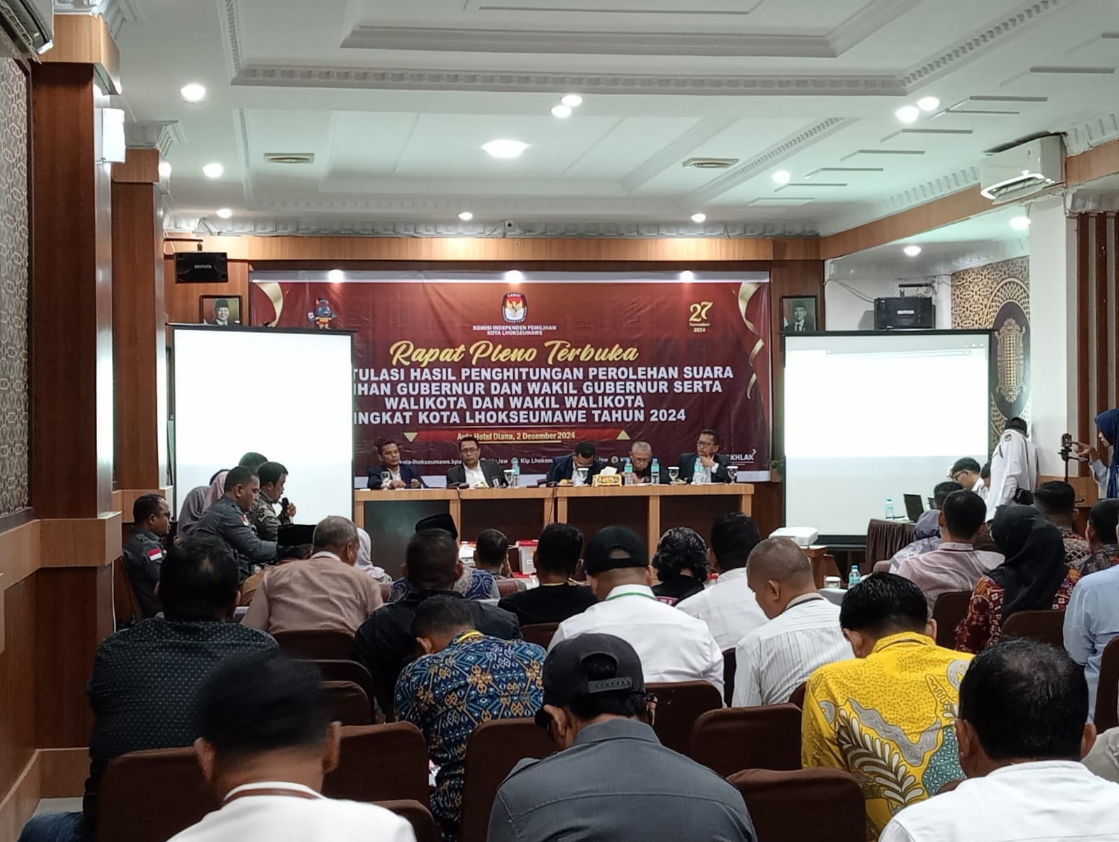 Simpatisan Turun Gunung, Pengamanan Rapat Pleno Di Lhokseumawe Diperketat