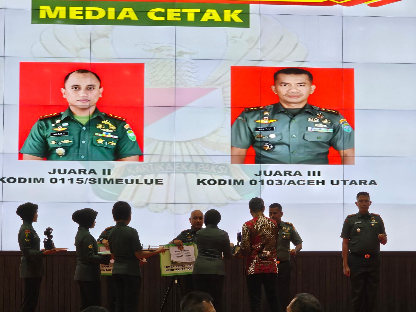 Karya Tulis Dansatgas TMMD 122 Simeulue Di Harian Waspada Juara II Nasional