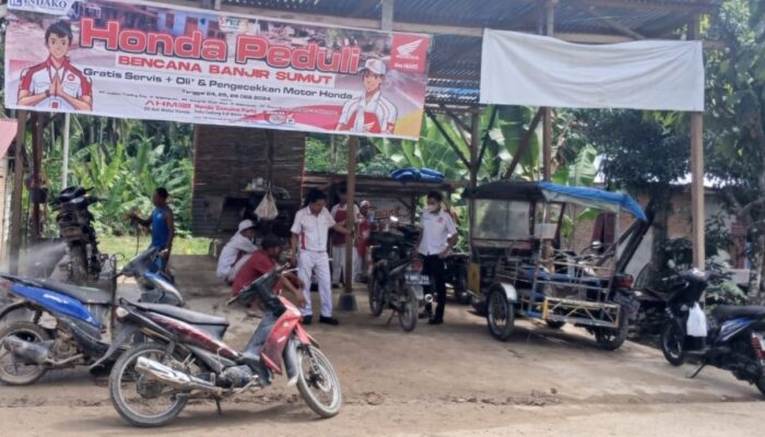 Peduli Bencana Banjir, Honda Hadirkan Layanan Servis Motor Gratis Di Tapsel