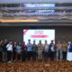 Foto bersama para pembicara di seminar Bisnis Indonesia Economic Outlook 2025 yang digelar di Hotal JW Marriott, Medan, Selasa (10/12/2024).
