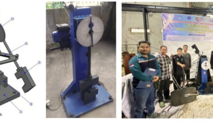 Tim Peneliti UMA Hasilkan Prototipe Mesin Uji Impak Charpy Semi Otomatis