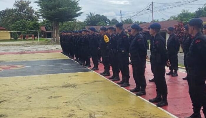 Personel BKO Sat Brimob Poldasu Kembali, Kapolres P. Siantar Berterima Kasih