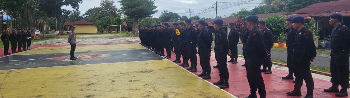 Personel BKO Sat Brimob Poldasu Kembali, Kapolres P. Siantar Berterima Kasih