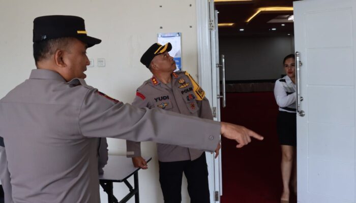 Wakapolres P. Siantar Monitoring Lokasi Rapat Pleno Penghitungan Suara KPU