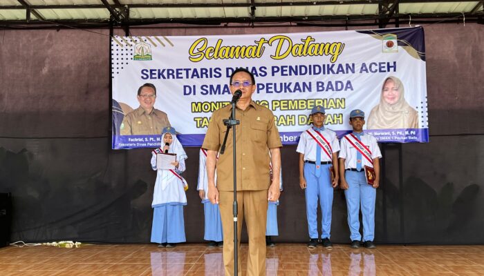 Sekretaris Disdik Aceh Monitoring Pemberian Tablet Penambah Darah