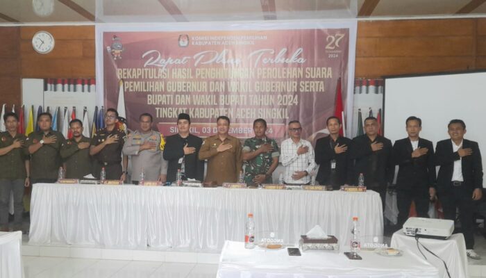 KIP Aceh Singkil Mulai Rekapitulasi Suara Pilgub Dan Pilbup