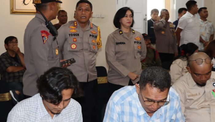Polres P.Siantar Turunkan 156 Personel Pengamanan Rapat Pleno Terbuka KPU