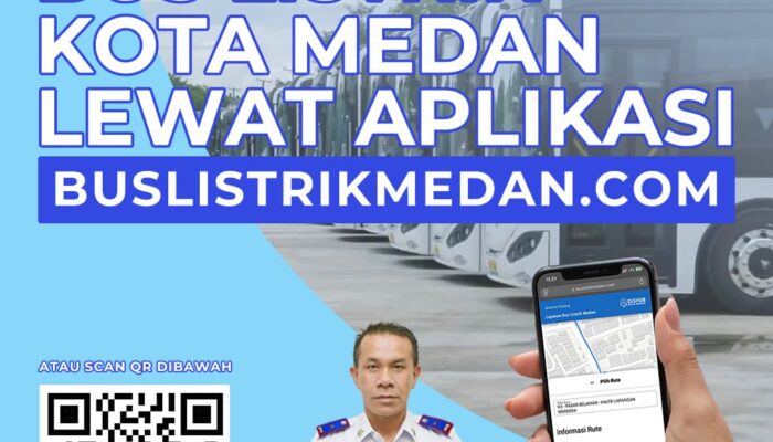Kini Bus Listrik Medan Bisa Dipantau Lewat Aplikasi
