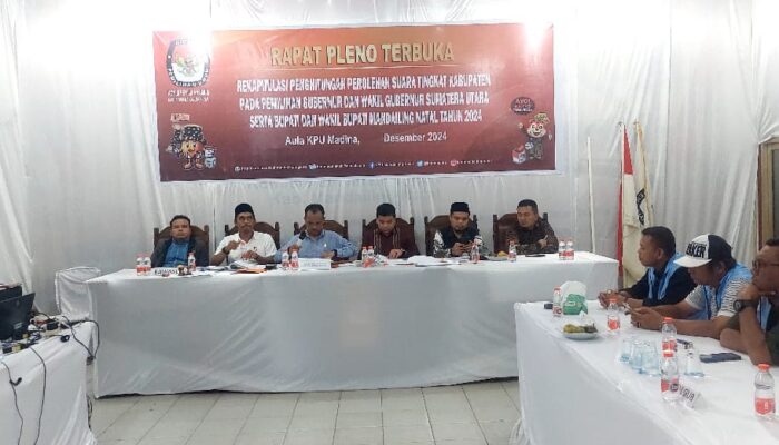 KPU Tetapkan Hasil Pilkada Madina, Saipullah-Atika Unggul Tipis, Edy-Hasan Menang Telak