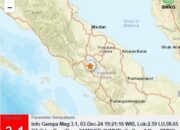 Gempa M 3.1 Guncang Samosir
