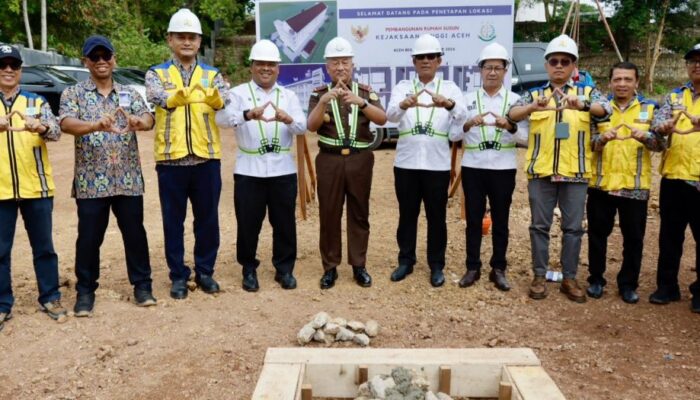 Plt Sekda Aceh Groundbreaking Pembangunan Rumah Susun Kejati