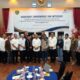 General Manager Operation PT.AR, Rahmat Lubis, (11 kanan) Senior Manager Community PT.AR Christine Pepah (9 kanan), Sekdakab Tapsel Sofyan Adil (tengah) dan Pimpinan OPD dilingkungan Pemkab Tapsel foto bersama usai pembukaan Workshop Sinkronisasi dan Integrasi Program PPM PT.AR di Aula Hotel Mega Permata Padangsidimpuan, Rabu (4/12/204). Waspada/Mohot Lubis.