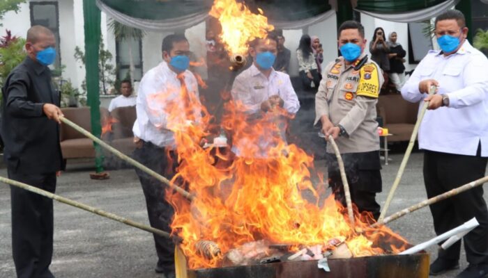 Kapolres P.Siantar: Pemusnahan Barang Bukti Wujud APH Berantas Segala Kejahatan