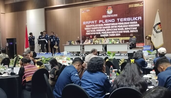 KPU Samosir Rapat Pleno Rekapitulasi Penghitungan Suara