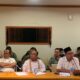 RAPAT KPID Sumut dengan Komisi A DPRD Sumut yang dipimpin Ketua Assoc. Prof. Dr. H. Usman Jakfar, Lc, MA, Sekretaris Ir. Henry Dumanter Tampubolon, MH, di ruang dewan, Kamis (5/12). Waspada/ist