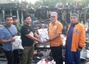 Partai Hanura Kota Medan Berikan Setengah Ton Beras Kepada Korban Kebakaran Di Belawan