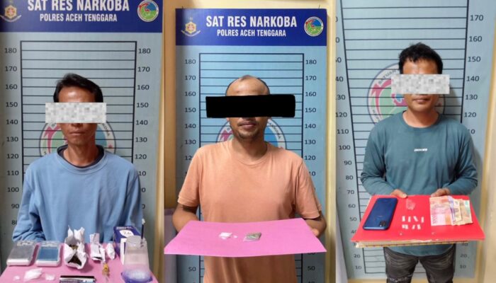 Tiga Tersangka Bersama Barang Bukti Sabu Dan Ganja Diamankan Di Mapolres Agara