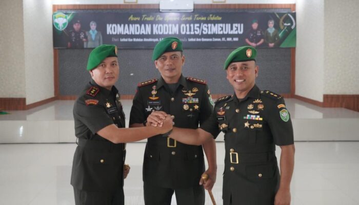 Danrem TU Taruh Harapan Besar Buat Dandim Baru Simeulue