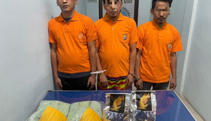 Tiga Warga Aceh Diringkus, 2 Kg Sabu Dan 15 Ribu Butir Ekstasi Disita