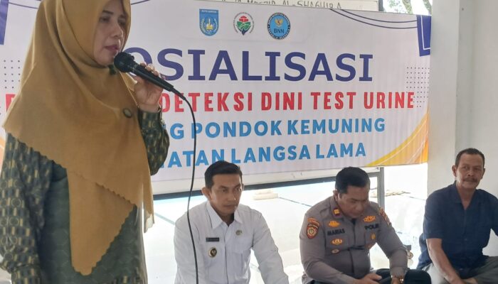 Gampong Pondok Kemuning Laksanakan Tes Urine Dan Sosialisasi Penyalahgunaan Narkotika
