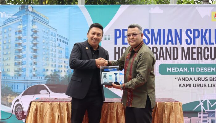 Sambut Lbur Nataru, PLN UID Sumut Resmikan “SPKLU in Hotel” Di Medan